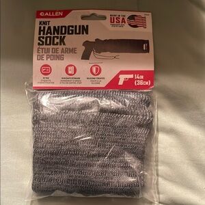 3/$18 Allen Knit Handgun Sock - Gray 14 in (36 cm) brand new